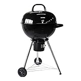 22.5 inch Portable Kettle Charcoal Grill in Black, Perfect for...