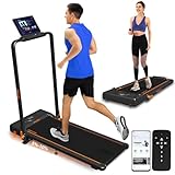Treadmills Foldable with Incline Under Desk Walking Pad with LED...
