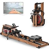 JOROTO MR280 Rowing Machine for Home Gym, Oak Wood Foldable Rower...