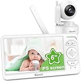 Blemil BabyMonitor with Camera and Audio, 6'' IPS Screen Baby...