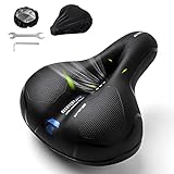 OSIGEI Bicycle Saddle, Gel Bicycle Seat, Wide, Soft, Comfortable...