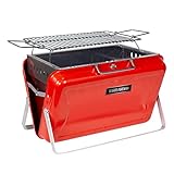 George Foreman Portable Charcoal BBQ, On-The-Go Toolbox,...