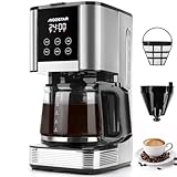 Aigostar Filter Coffee Machine with LED Touch Screen, 1.5L...