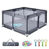 Supernic Baby Playpen for Babies and Toddlers with Mesh Walls,...