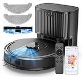 Vexilar Self-Emptying Robot Vacuum Cleaner with Mop, Laser...