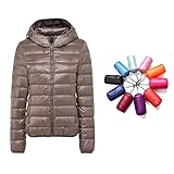 RIOJOY Packable Down Jacket Women Hooded Ultra Lightweight Short...