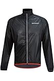 Sundried Lightweight Packable Running Rain Jacket (Black, M)