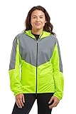 Women's Running Jacket With Hood - Windproof Reflective High Vis...