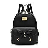 Girls Bowknot Cute Leather Backpack Mini Backpack Purse for...