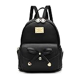 I IHAYNER Girls Bowknot Cute Leather Backpack Mini Backpack Purse...