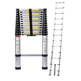 5M/16.4ft Aluminum Extension Folding Telescopic Loft Ladder...