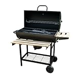 KCT Classic Barrel Outdoor BBQ Smoker with Side Shelves, Air...