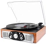 1 BY ONE Belt-Drive 3-Speed Stereo Turntable with Built in...