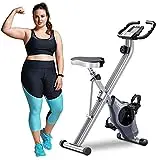 BCAN Folding Exercise Bike for Heavy People, Foldable Exercise...