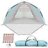 Active Era® Luxury Beach Tent – 3-4 Person Sun Shelter with...