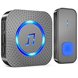 SURFOU Wireless Doorbell Waterproof, 1,300 ft Long Range Cordless...