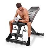 YOLEO Adjustable Weight Bench - Foldable Workout AB Bench for...