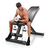 YOLEO Adjustable Weight Bench - Foldable Workout AB Bench for...