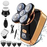 Qhot Head Shavers for Men, 2023 Upgraded 5 in 1 Cordless...
