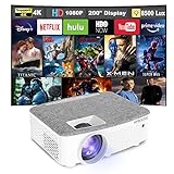 Projector, Projector 1080P Native 4K Supported Portable Video...