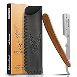 MARKHOR® Cut Throat Razors Kit, Rose Wood Polish Straight Razor,...