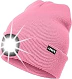 ATNKE LED Lighted Beanie Cap,USB Rechargeable Running Hat Ultra...