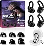 Ear Plugs for Sleep - 2 Pairs Reusable Hearing Protection in...