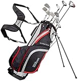 Wilson Amazon Exclusive Beginner Complete Set, 10 golf clubs with...