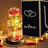 SAFRI red silk Rose LED light girlfriend mum wife valentine's...