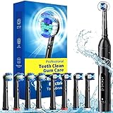 Rotating Electric Toothbrush for Adults with 8 Brush Heads (2...