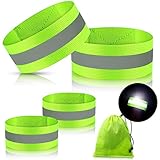 Skylety 4 Pieces Reflective Bands High Visibility Reflector Bands...