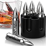 Metal Whiskey Stones - Valentines Day Gift for Him | 6 Steel...