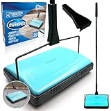 Carpet Sweeper Manual Non Electric Cordless Swivel Sweeper...