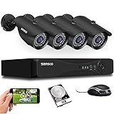 SANSCO 5MP 8 Channel DVR Outdoor CCTV Camera System with 1TB Hard...