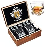 Whisky Glasses Gift Set - Scotch Bourbon Heavy Base Glass -...