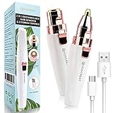 Rechargeable Eyebrow Trimmer & Facial Hair Remover for Women, 2...