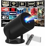 Mini projector with WIFI 6 and Bluetooth [Built-in Apps & Android...