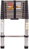 EVINOS EN131 & CE Certified Telescopic Ladder 3.2M/10.5FT, 11...