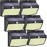 Peasur Solar Lights Outdoor Garden, 168LED 6 Pack Solar Powered...
