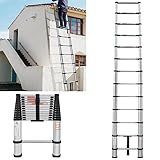 10.5FT/3.2M Aluminum Telescoping Extension Ladders, Multi-Purpose...