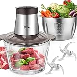 Bear 2L+1.8L 600W Electric Food Processors & Chopper with Glass...