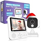 OBVHNUA Baby Monitor 720P Video 2.8 Inch VOX Mode Camera Zoom 2...