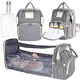 Baby Changing Bag, Diaper Bag, Large Nappy Backpack with Portable...
