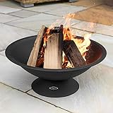 HARRIER Steel Outdoor Fire Pit BBQ | 22in Luxury Steel Fire Pit...