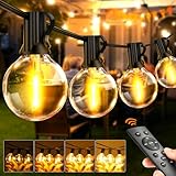 Outdoor String Lights 65.5ft LED Garden Festoon Light Mains...