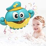 J&K Baby Bath Bubble Machine Toy with 12 Nursery Rhymes,...
