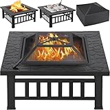Yaheetech Outdoor Fire Pit 81cm Square Fire pits 3-in-1...