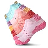 YOJOOM Athletic Socks Women 6 Pairs Cotton Cushioned Sports...