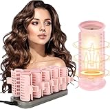 Heated Rollers for Short Hair, 10pcs Hot Roller Heated Rollers...