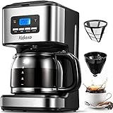 Yabano Coffee Maker, Filter Coffee Machine with Timer, 1.5L...